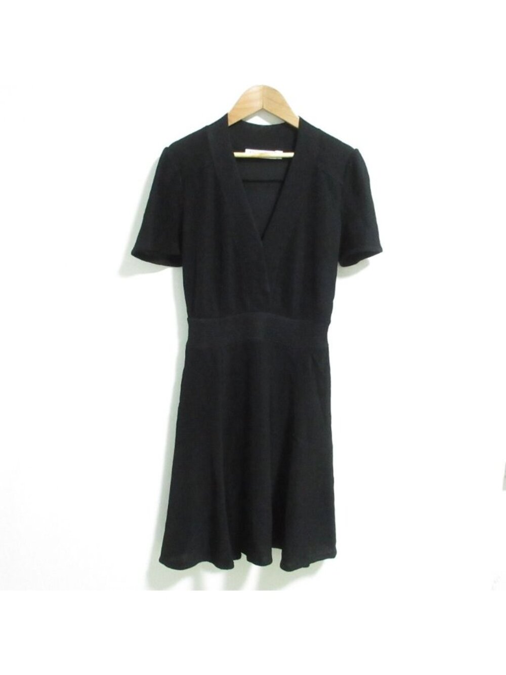 Dior Rayon Knit Cache Coeur Dress 40 Black Spring Summer Fall Winter